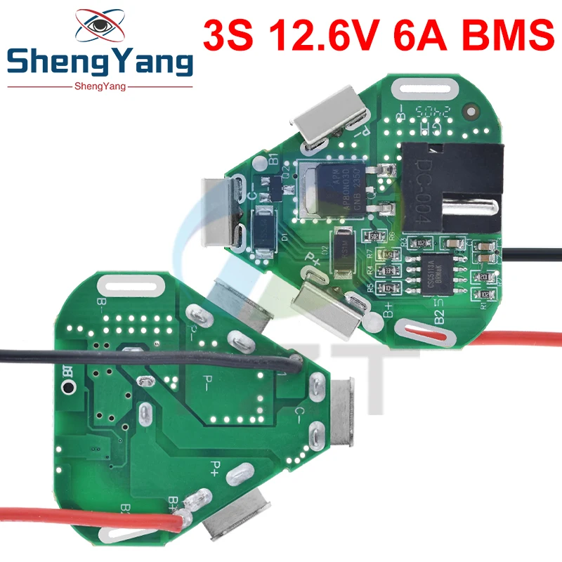 TZT 3S 12.6V 6A BMS Li-ion Lithium Battery Protection Board 18650 Power Bank Balancer Battery Equalizer Board for Electric Drill image 5