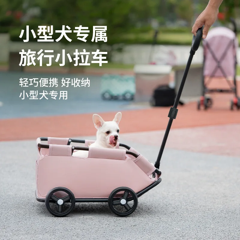 Universal Dog Stroller For Small Dogs Rolling Cat Carrier Pet Carriage Folding Trolley Dog Cart With 4 Wheels For Travel