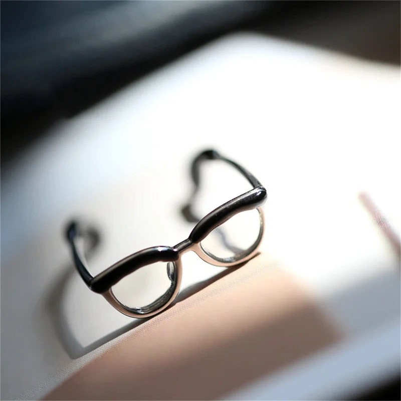 For Finger Gothic Stackable Ring Jewelry For Woman Open Rings Adjustable Eyeglass Glasses Ring