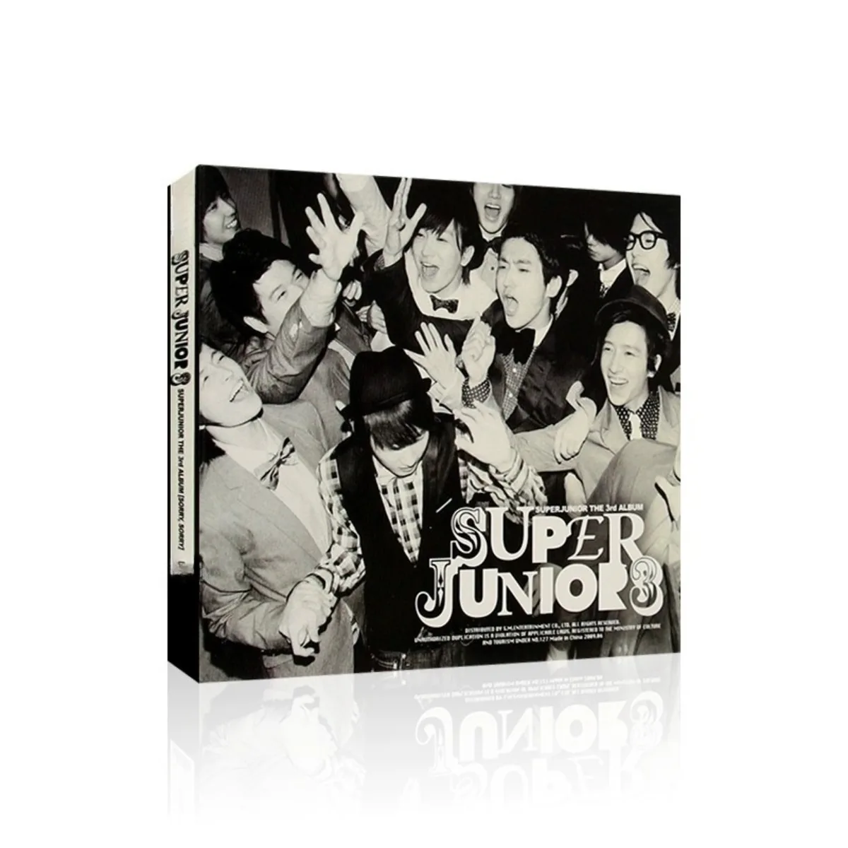 قرص مضغوط للألبوم الثالث "Sorry Sorry" من Super Junior - مسار K-Pop المميز، سجل موسيقي قابل للجمع للمعجبين #1