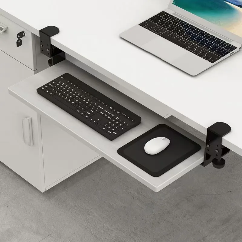 

Drawer No-Drill Keyboard Tray Desk Underneath Desktop Extension Board Office Mouse Pad Keyboard Storage Organizer Tablet Stand