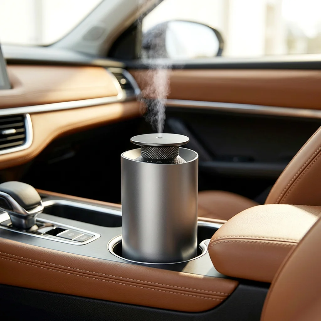 Luxury Electric Waterless Metal Car Aroma Essential Oil Diffuser for Home Hotel Mini Portable Rechargeable Air Scent Diffuser