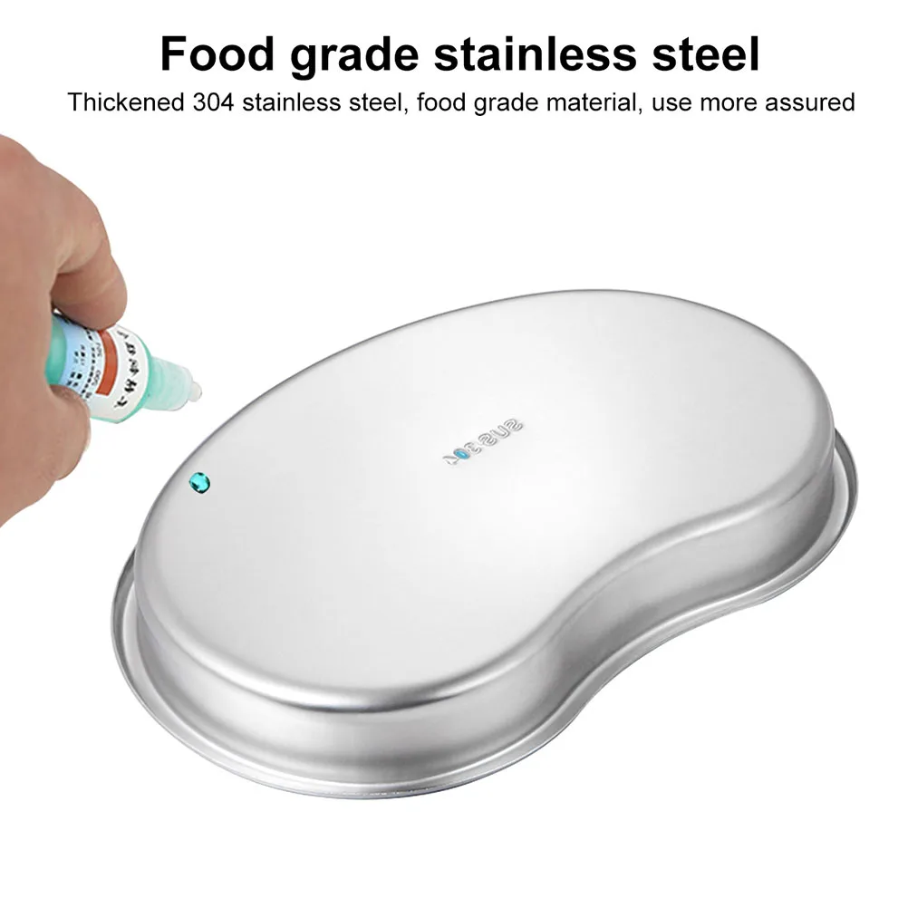 

2Pcs Stainless Steel Medical Curved Tray Durable Reusable High Pressure Resistant Tooth Extraction Tray Tooth Extraction Tool