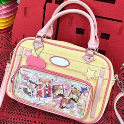 HAEX Harajuku kobiety Ita torby moda 2024 Patchwork płótno JK jednolite torby na ramię typu crossbody indywidualność DIY Bolso Mujer