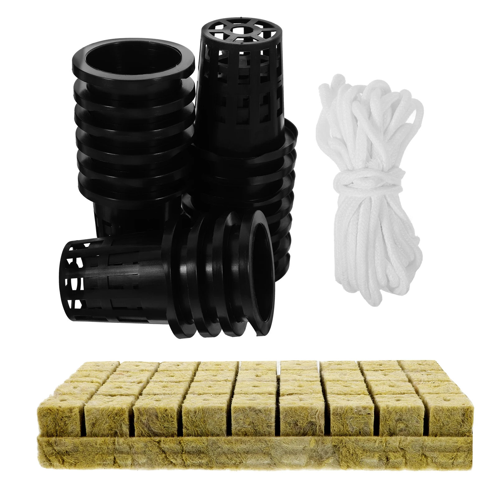 

1 set 1 set Hydroponic Planting Basket Set Grow Baskets Net Pots Cotton Indoor Garden Accessories Micro