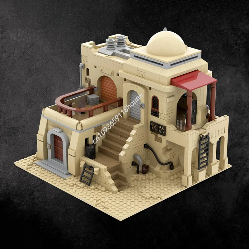 1207PCS Star Battle SW Tatooine Mos Eisley Villa #1 Modular Model Moc Building Blocks Stacking Bricks Creative Kid Toy Gift Diy