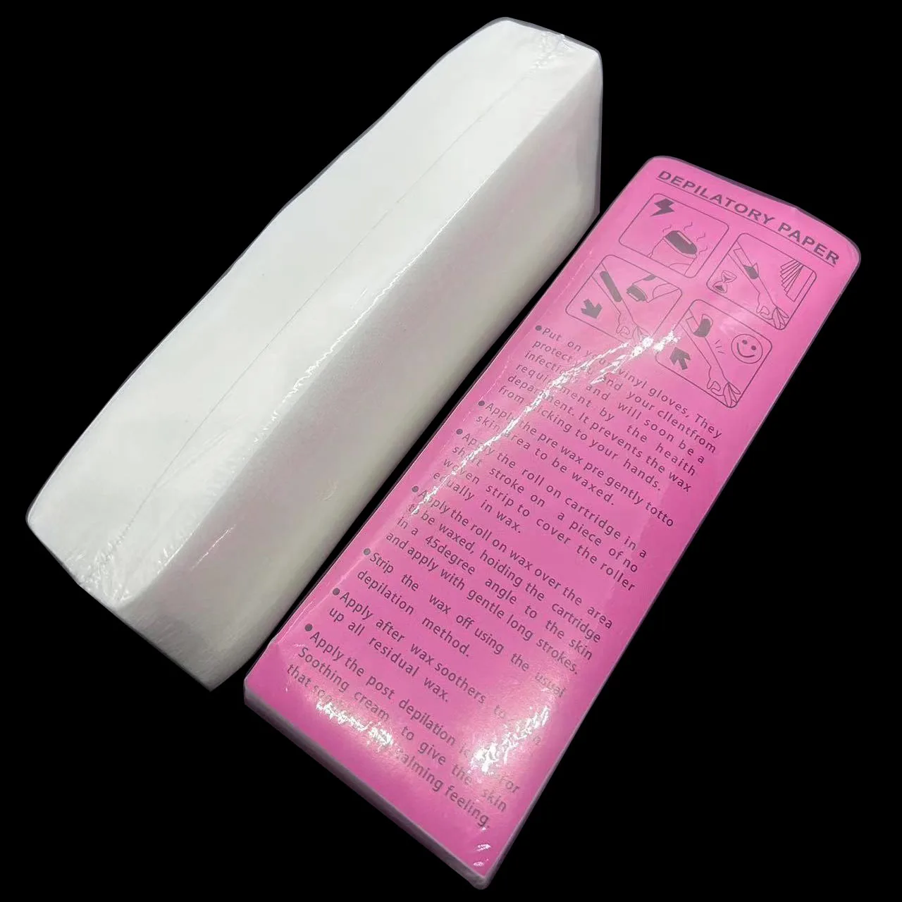 Hot 100pcs Cotton hair removal wax strip hair removal paper hair-removing waxy paper
