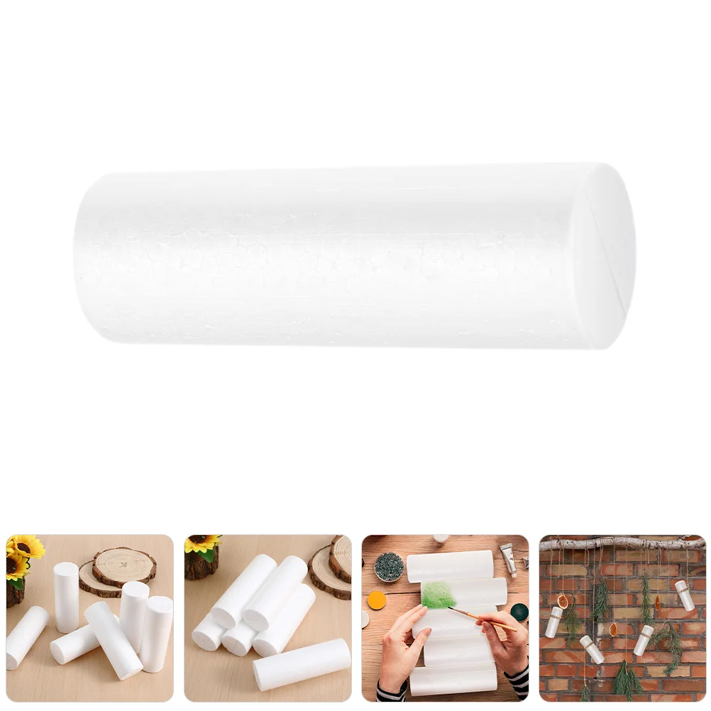 

8Pcs Polystyrene Foam Cylinders White Easy to Paint Lightweight DIY Craft Tubes for Christmas Ornaments Party Decorations and