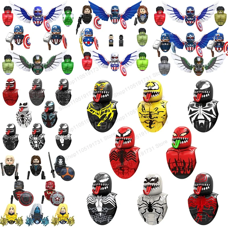 Boîte Mystère Série de Dessins Animés Blocs de Construction Figurines Mini-Poupées Humaines Figurines Jouets pour Enfants Cadeaux d'Anniversaire Collection Cadeaux