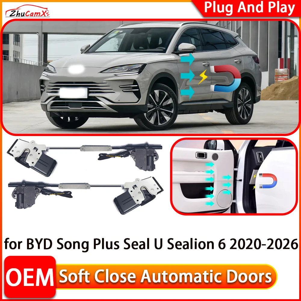 for BYD Song Plus Seal U Sealion 6 2020-2026 Automatic Electric Soft Close Door Closer Power Closing Door Comfort Closing System
