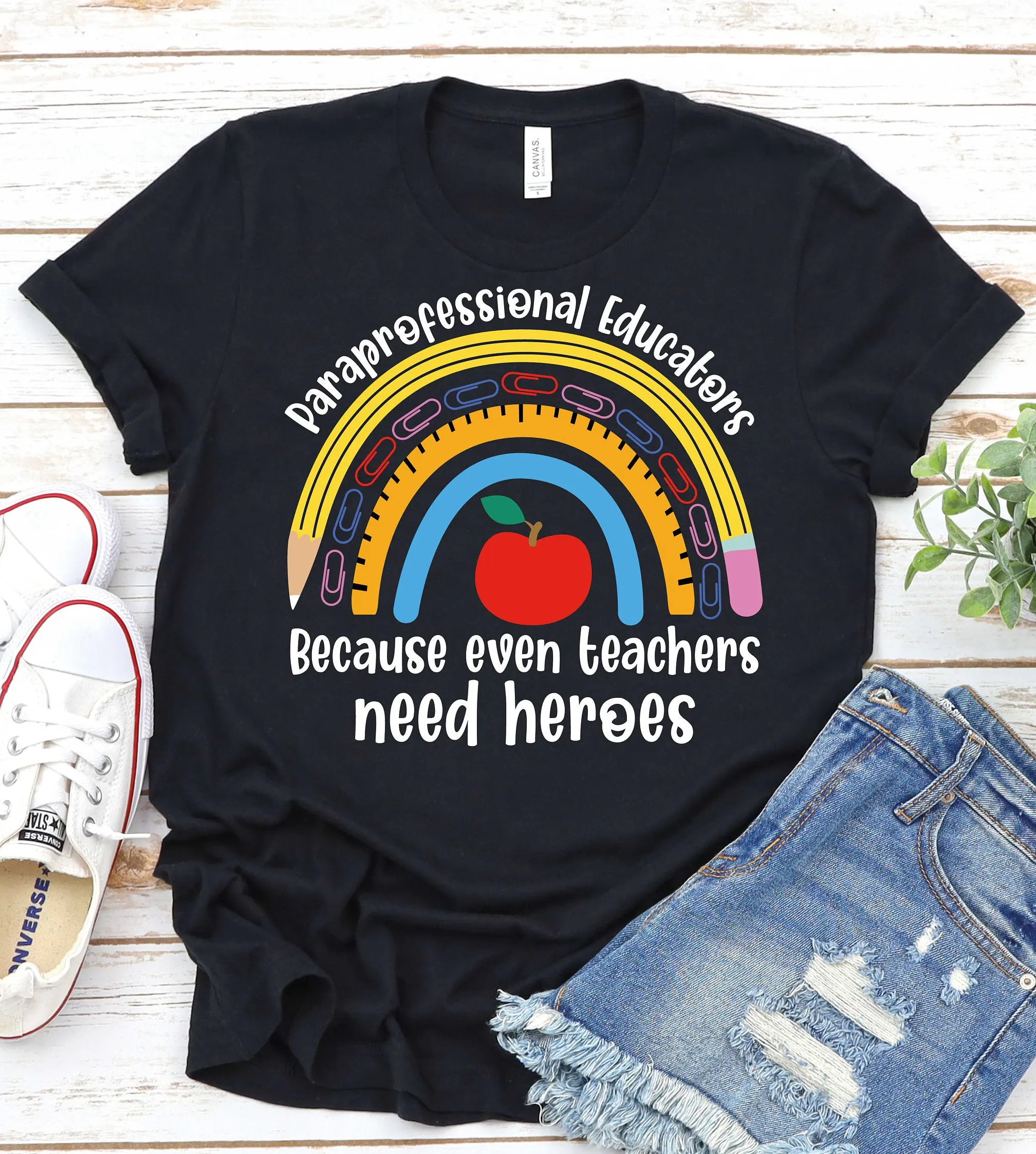 Paraprofessional T Shirt Special Education Teacher Para 100 Days Of School Aide Assistant Paraeducator