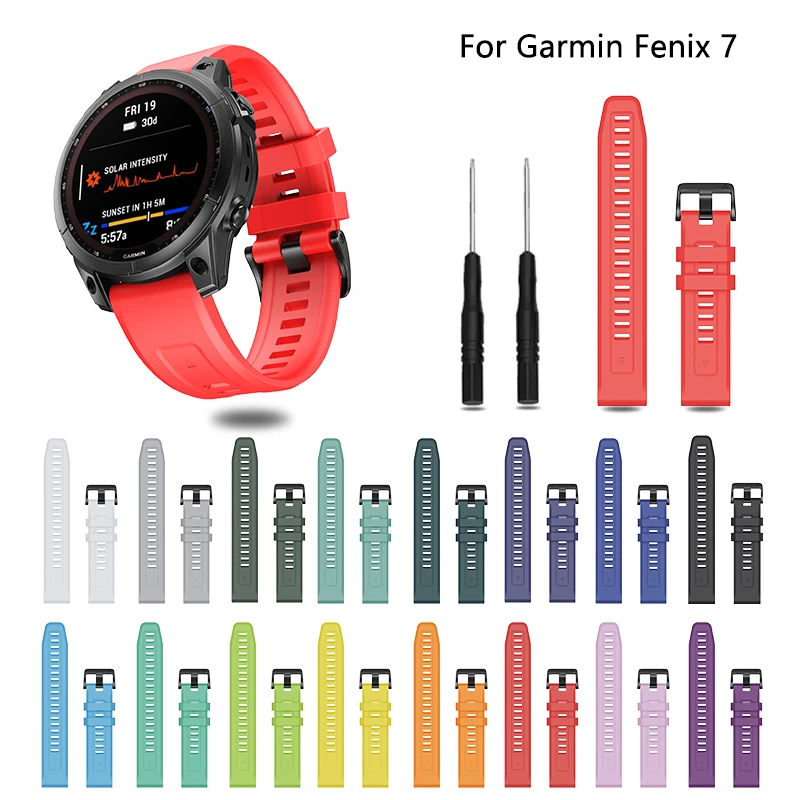 22mm Trap For Garmin Fenix7/6/6 Pro/5/5 Plus Quick Release Silicone Strap Smart Watch Accessories Comfortable Touch