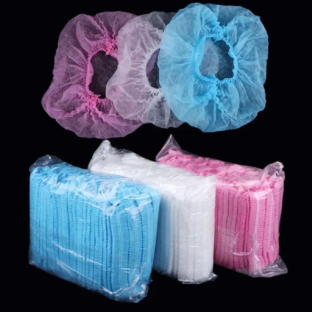 

100pcs Disposable Non Woven Fabric Sterile Hat for Grafting Eyelash Makeup Hair Net Caps SPA Hair Salon Bathroom Supplies Bonet