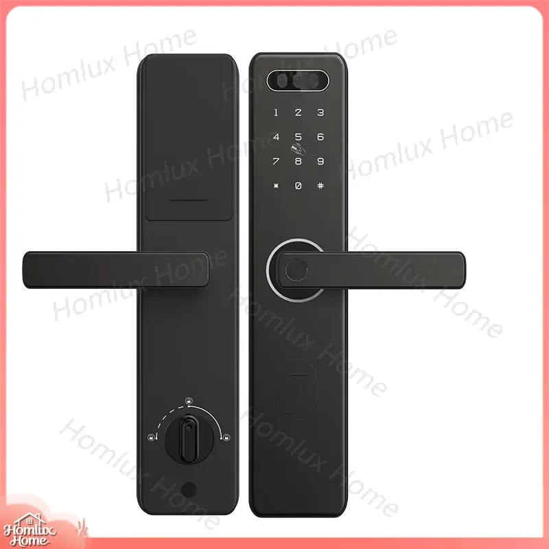 Smart Home Aluminum Alloy Face Recognition Door Lock with APP Control WiFi Camera Cloud Storage for Glass Wooden Doors 6068