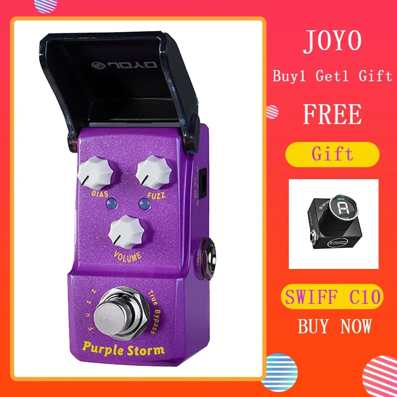 

JOYO JF-320 Purple Storm Fuzz Distortion Pedal Effect Photoelectric Tube AMP Sound Classic Rock Warm Fuzzy Guitar Effect Pedal