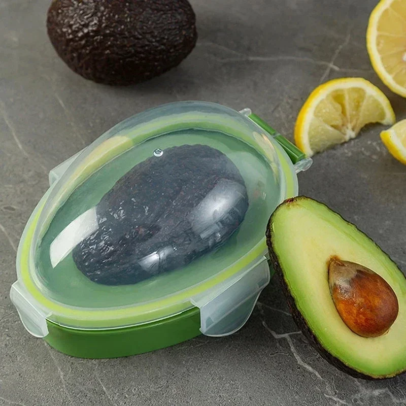 Kitchen Food Storage Box Avocado Space Saving Container Vegetable Organizer Reusable Plastic Fruit Containers Vegetable Crisper