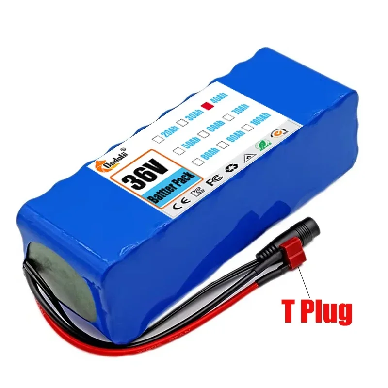 2024 10s3p 36V 30Ah XT60 500W High Power 42V Battery Pack 30000mah Electric Bicycle Scooter BMS with Charger