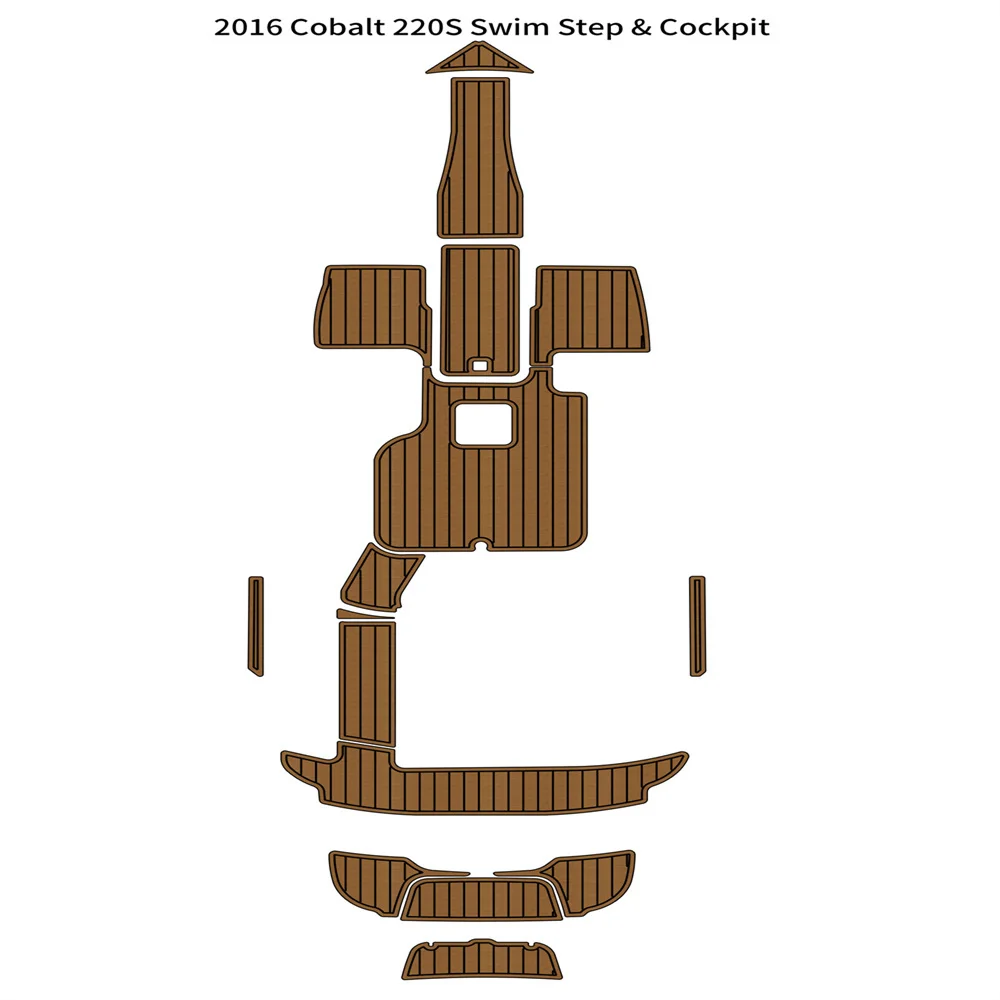 

2016 Cobalt 220S Swim Step Cockpit Boat EVA Faux Foam Teak Deck Floor Pad