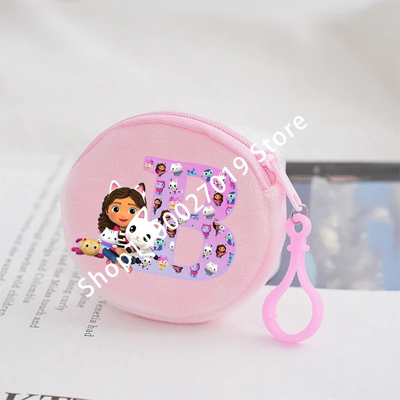 Gabby Dollhouses Child Girls Coin Purse Cute Letter Cartoon Printing Large Capacity Cosmetic Bag Portable Handbag New Kids Gifts