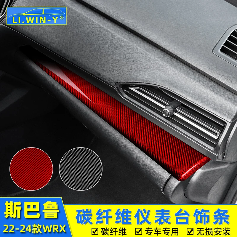 

For Subaru WRX 2022-24 Carbon Fiber Central Control Instrument Panel Decorative Strip Interior Accessories