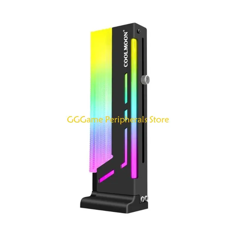 U55B Coolmoon LED GPU Holder 5V 3 Pin ARGB LED Vertical Graphics Card Bracket Addressable RGB Support Frame for w/ B