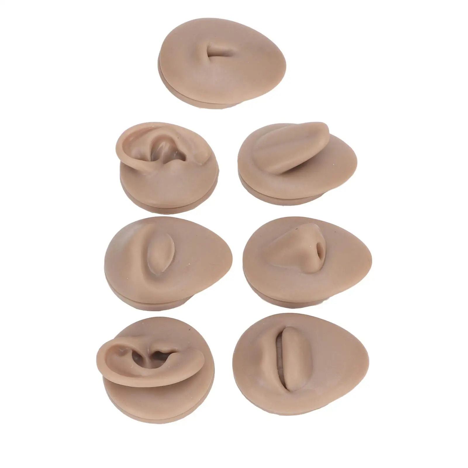 Simulation Silicone Body Piercing Practice Model Novice Piercer - Ear, Eye, Nose, Mouth, Tongue, Belly Button