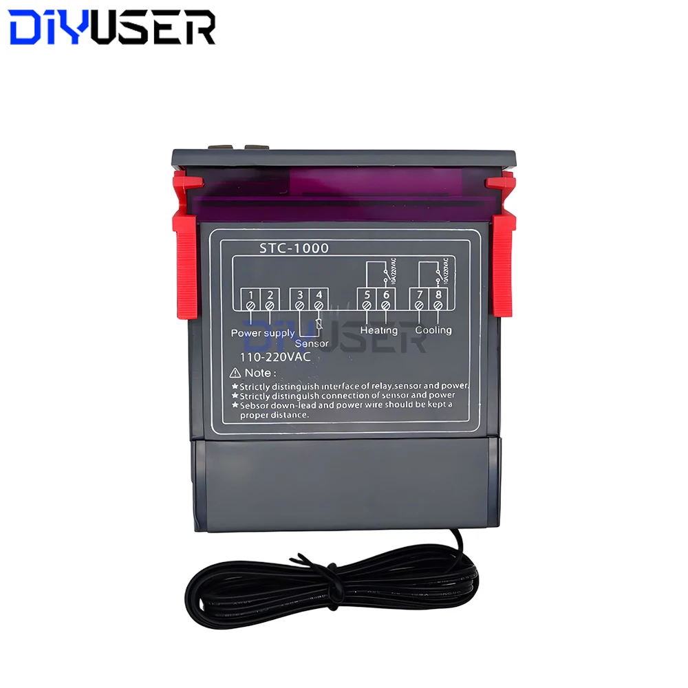 STC-1000 Temperature Controller 220V 10A, Digital Thermostat for Heating Cooling Control, Incubator Homebrew Aquarium