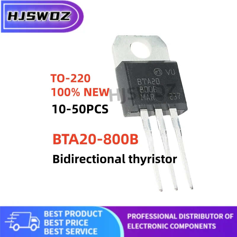 10~50Pcs brand new BTA20-800B BTA20 800B BTA20800B TO-220 Bidirectional thyristor In Stock