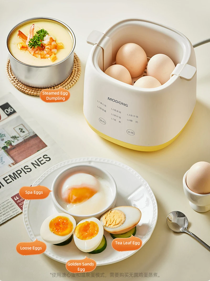 

220V Electric Egg Boiler Breakfast Machine Multicooker Steamer Automatic Egg Cookers Home Egg Custard Steaming Cooker 300W