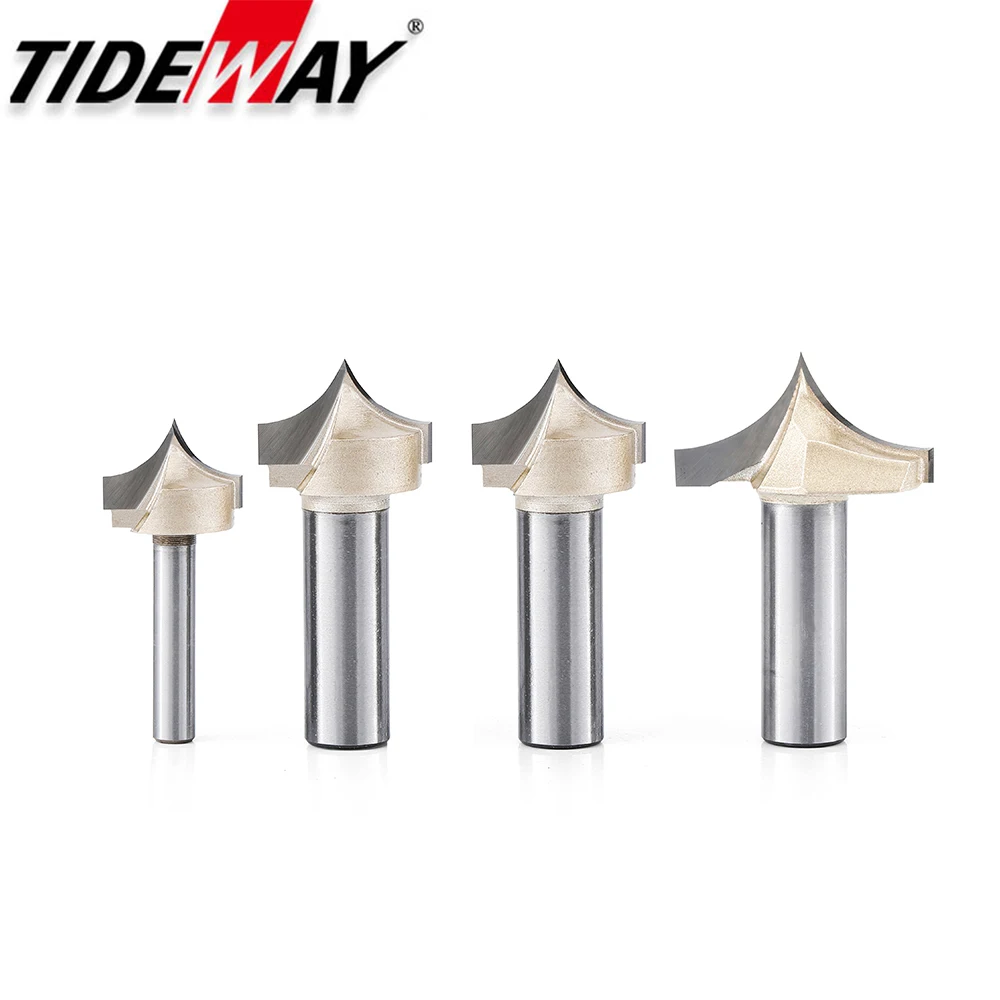 Tideway Point Cutting Round Over Bit Woodworking Tools Carving Tool Tungsten Carbide CNC Router Bit for Wood 1/2 Shank