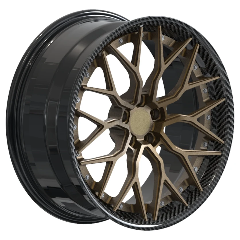 Llanta de carbono personalizada, 2 piezas, pasajero forjado 5X114,3 5X120 5X130 5X127 20 21 22 23 pulgadas, ruedas de carreras de fibra de carbono