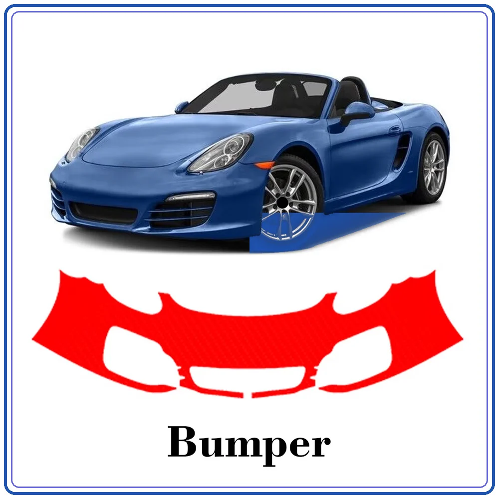For Porsche Boxster 2013-2016 Precut TPU Paint Protection Film PPF Front Bumper Kit Clear Bra Stone Guard EU UK