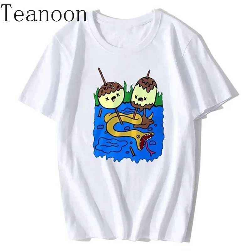 Teanoon Summer Rock Chewing Princess Casual Cotton T-Shirt Funny Marceline Gift Fashion Men's Clothing Adventure Time T-shirt