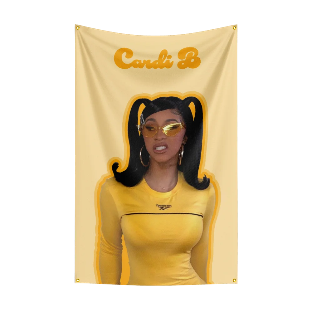 3x5 قدم الثقيلة روك باند C-Cardi-Bs العلم البوليستر الطباعة الرقمية راية لغرفة النوم جدار الفن خارج الباب نسيج ديكورا #4