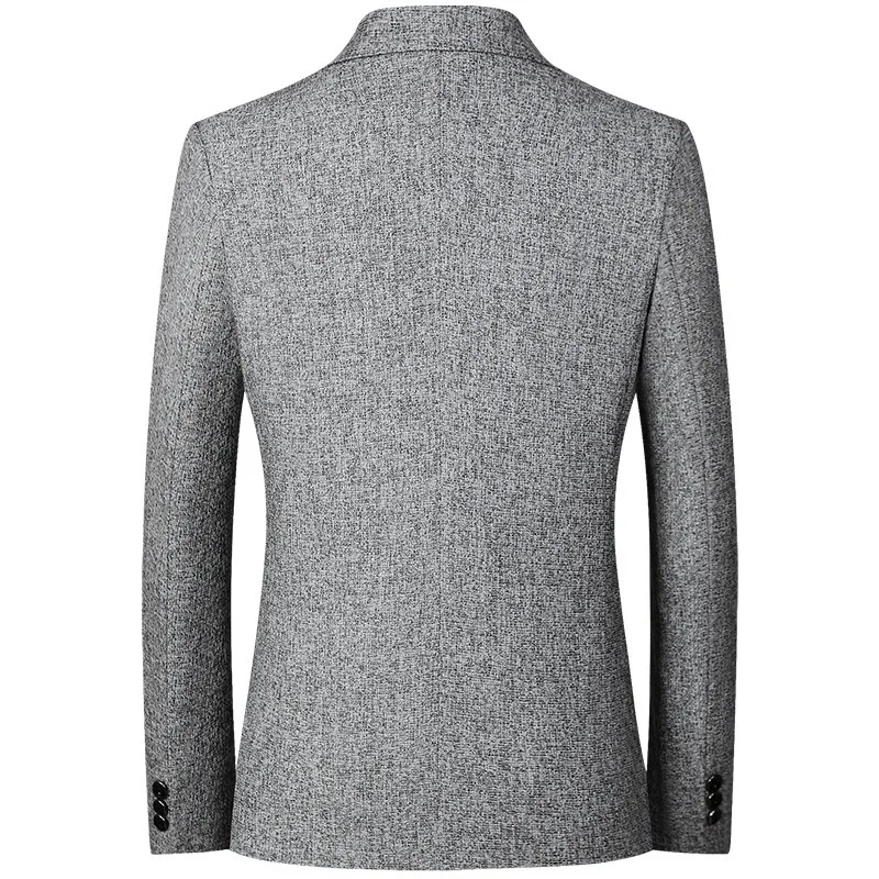 Veste d'affaires décontractée légère printemps et automne, blazer à boutonnage simple, veste sans déformateur, pour hommes d'âge moyen