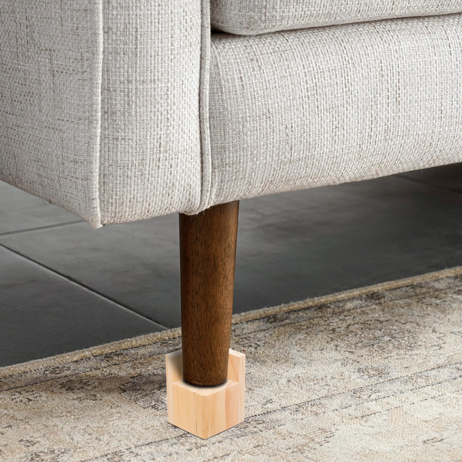 

4pcs Furniture Support Legs Wood Extenders for Bed Riser Blocks Desk Lifts Stackable Chair Leg Extend Furniture Components