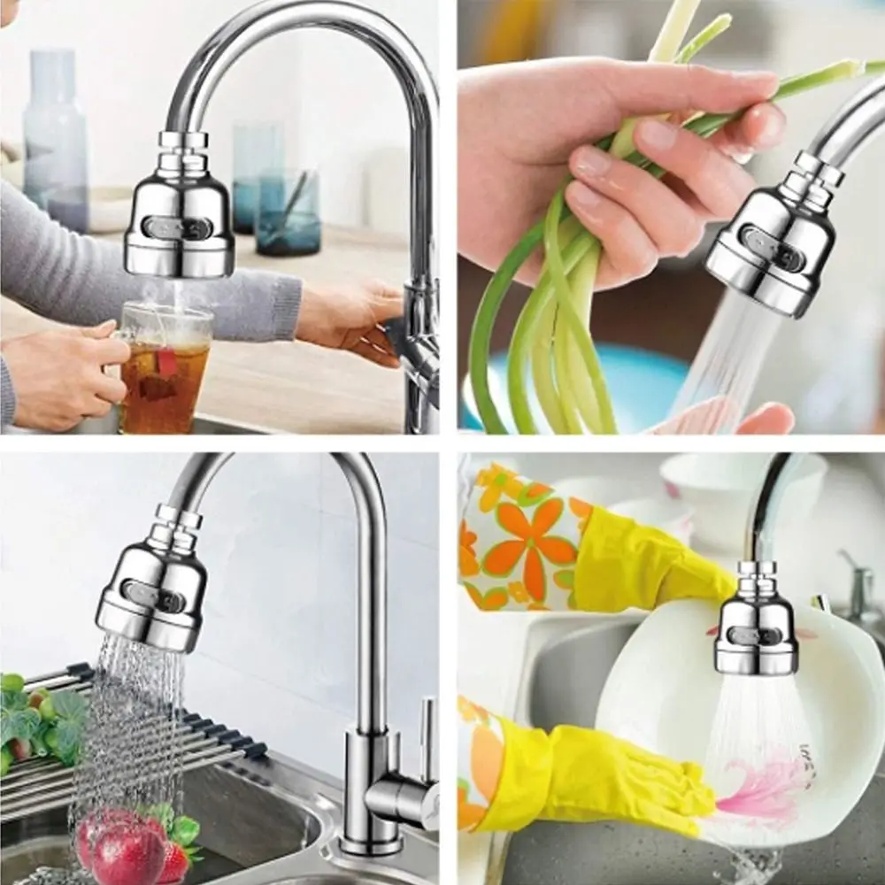 1Pcs Bubbler Dispenser Faucet Aerator Nozzle Tap Extension Connector Water Saving Water Filters Shower Head 3 Modes