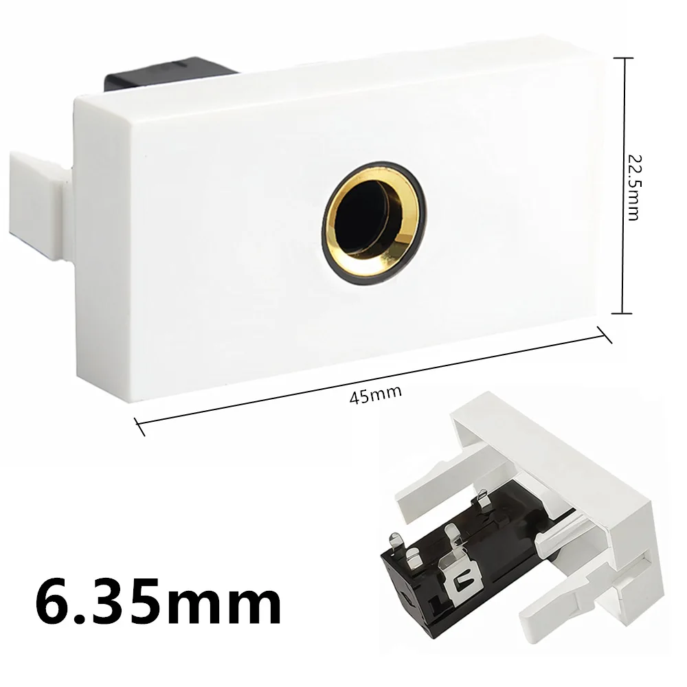 6.35mm female jack  socket assembly, composite video wall panel 86*86