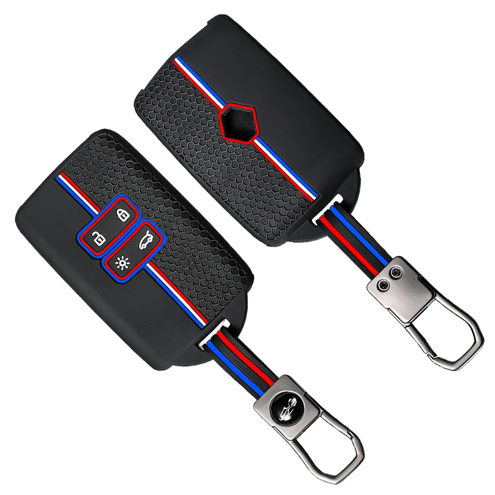 Silicone Key Case Cover For Renault Austral Captur Arkana Koleos Zoe Scenic Dacia Sandero Duster Logan Jogger Kadjar Clio Megane