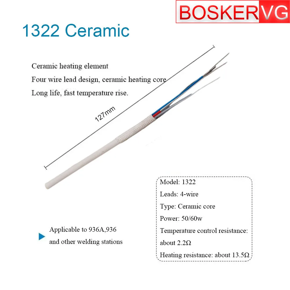 AT1322 Element grzejny 220V 1321/1323 metalowa lutownica 60W grzejnik 936 ceramiczna wewnętrzna stacja lutownicza akcesorium dla spawacza