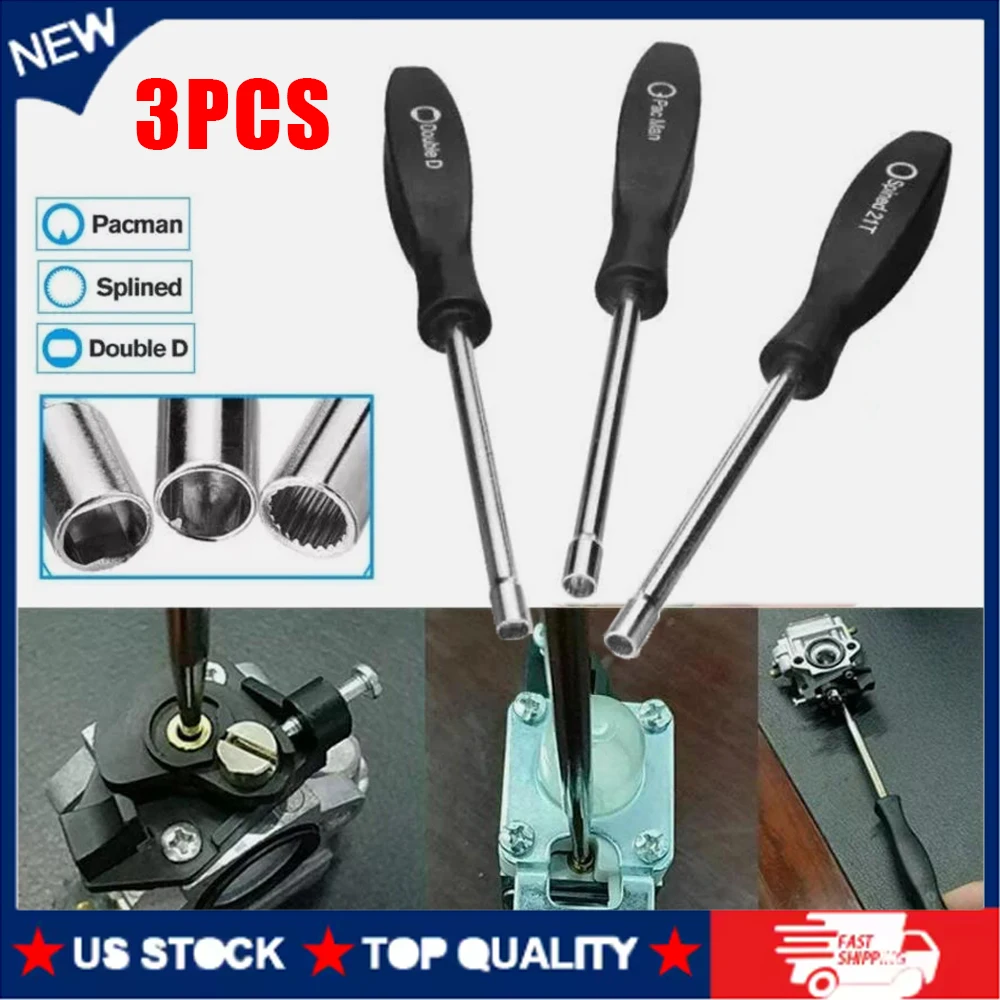 3PCS Carburetor Adjustment Screwdriver for Poulan Husqvarna Craftsman Carburetor Adjustment Chainsaw Tool Kit