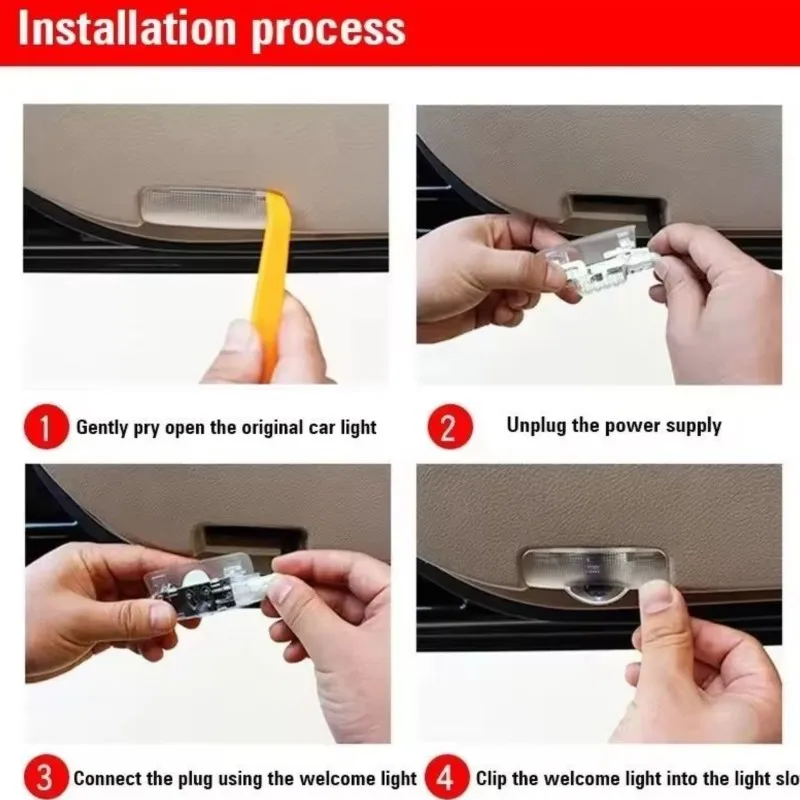 2P باب السيارة مصباح العارض ترحيب تصعيد البركة ضوء لكزس IS250 IS200 CT200h GS300 LS430 RX450h LX570 IS300 ES300h