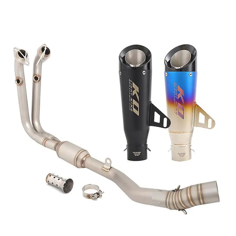 

Motorcycle Whole Exhaust System Front Link Pipe Slip On 310mm Muffler With DB Killer For CFMOTO 450SR NK450 450NK 2022-2024