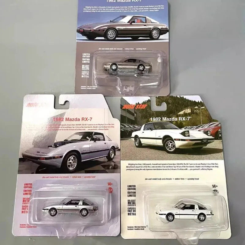 

Модель автомобиля Auto Star 1:64, масштаб 1982 RX-7, из сплава, классический сувенир для взрослых, подарок, украшение, статическая модель для демонстрации