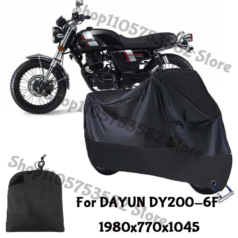 Motorcycle Full Covers For DAYUN DY200-6F Car Outdoors Sun Protection Dust No Ear Thickened Oxford Clothcover Accessories