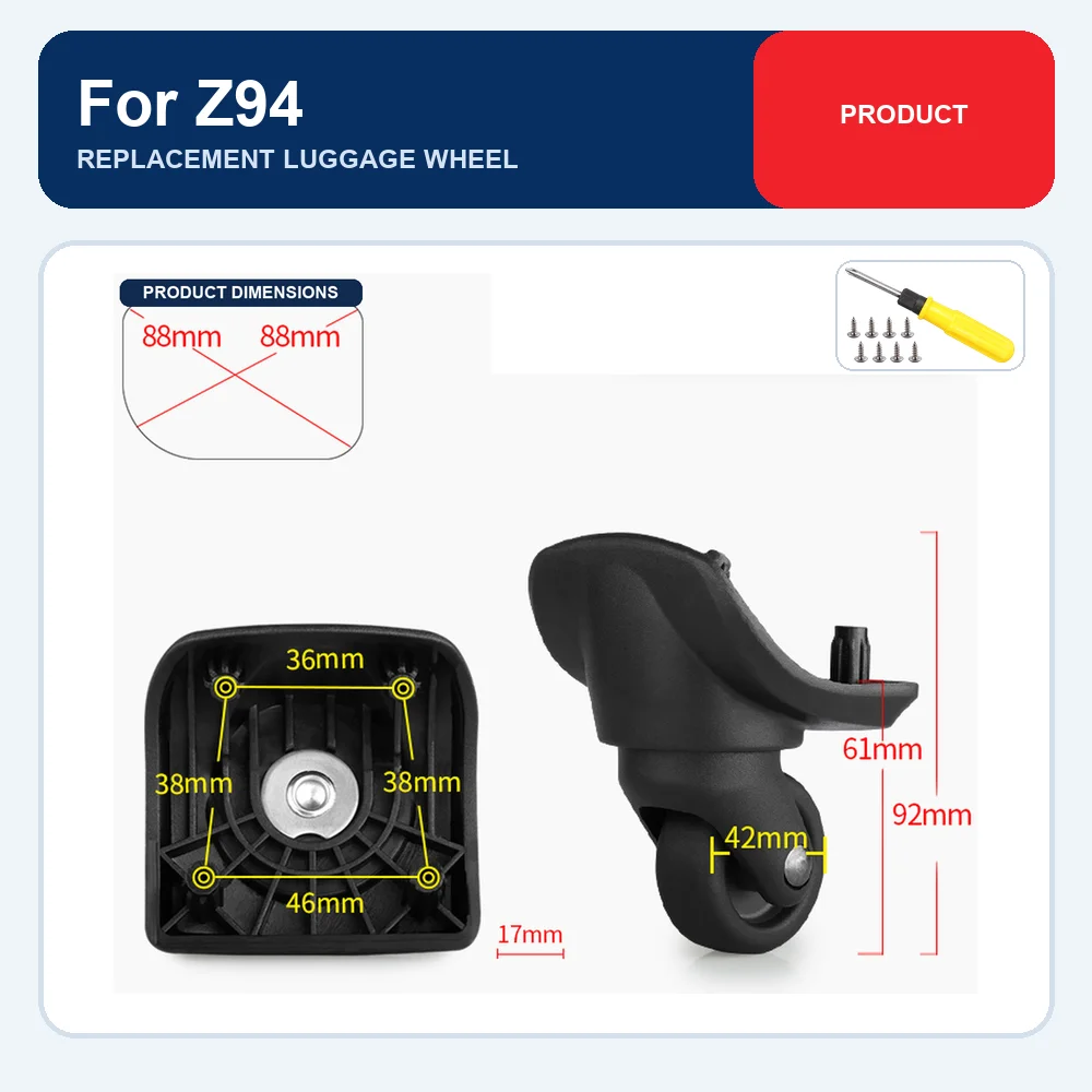 Replacement Luggage Wheel For American Tourister Z94 For American Tourister ZD-172 Caster Repair Part