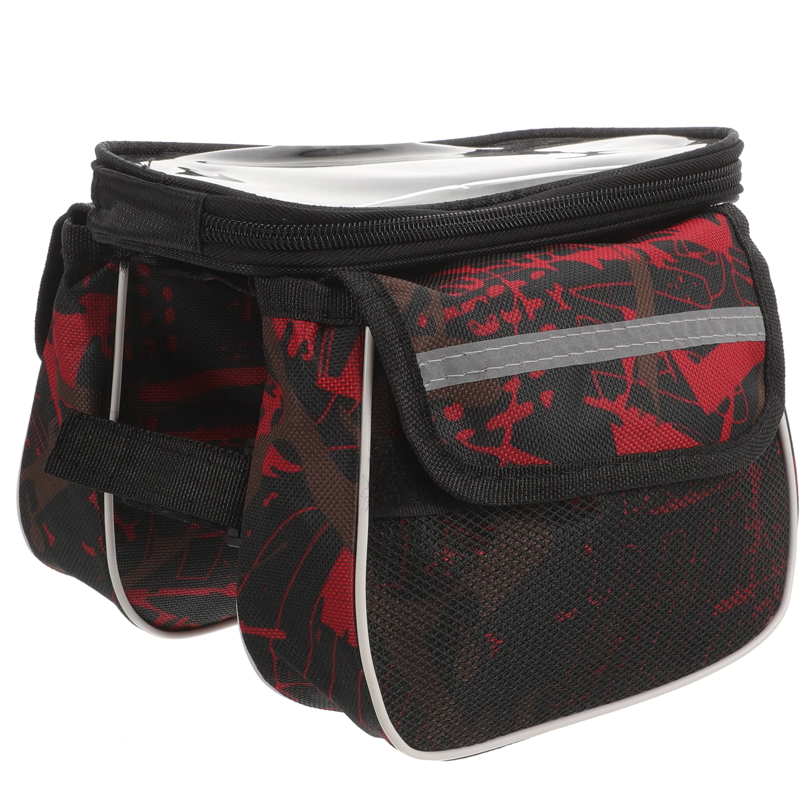 

Universal Bike Frame Bag Top Tube Pouch for Mountain Road Folding Bikes Large Capacity Storage Smooth Zipper Compatible