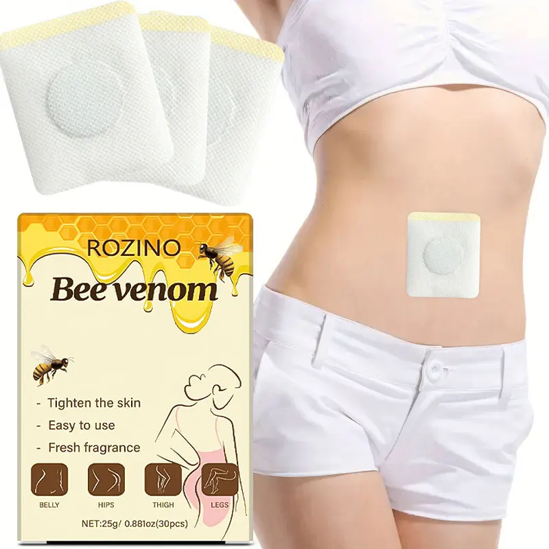 ROZINO Bee Venom Abdominal Firming Patch has a soft, skin-friendly texture and fits snugly against the skin of the waist and abdomen. Rich in nourishing essence, it continuously nourishes the surface layer of the abdomen when applied, soothing dryness. It is easy to use and meets the daily basic care needs of the waist and abdominal skin.