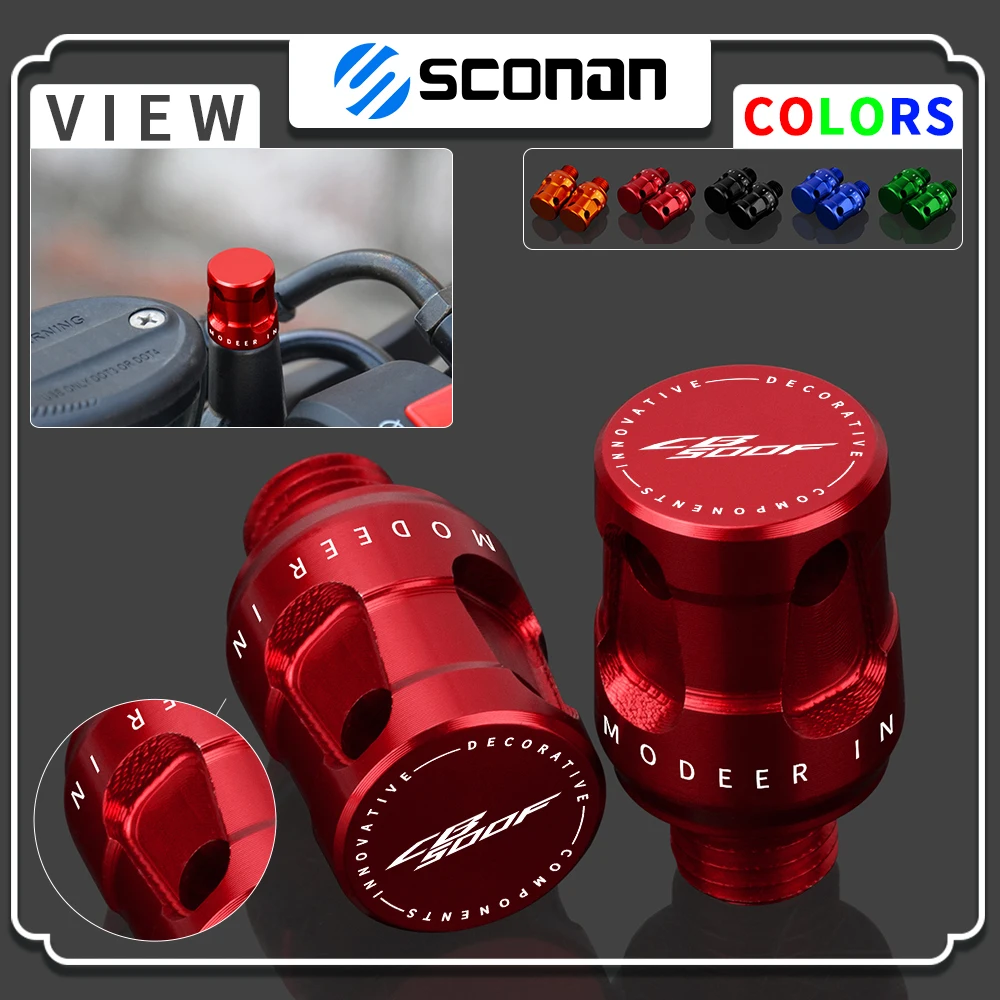 

For CB500 F CB 500F CB 500 F cb 500 f/x All Year Motorcycle Mirror Hole Plugs CNC Aluminum Bolt M10*1.25 Motorcycle Accessories