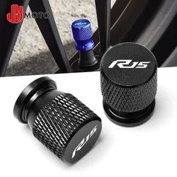 Tapas de válvula de neumático de motocicleta R15, cubierta de vástago de puerto de aire, accesorios de aluminio CNC para Yamaha YZF R15 V2 V3 ABS 2009-2020, rojo, azul, dorado